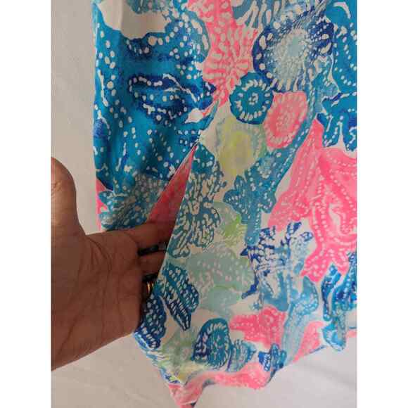 Lilly Pulitzer Lillith Tunic Dress Boho Batik with Pockets - Picture 4 of 11